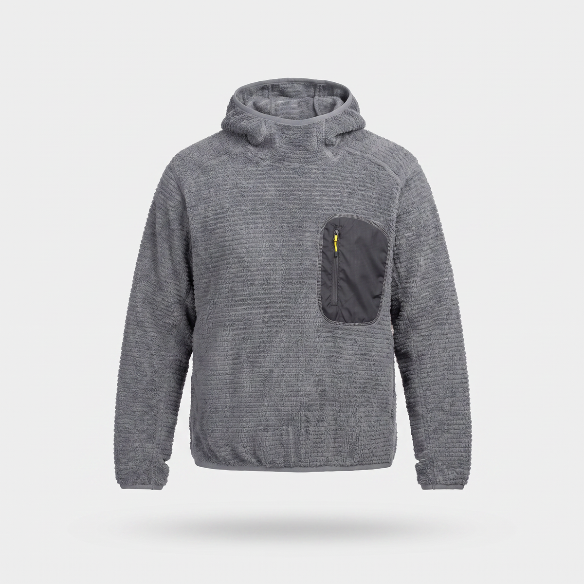 Fleece Hoodie - Sherpa Pullover - Hooded Midlayer with Zip Pocket