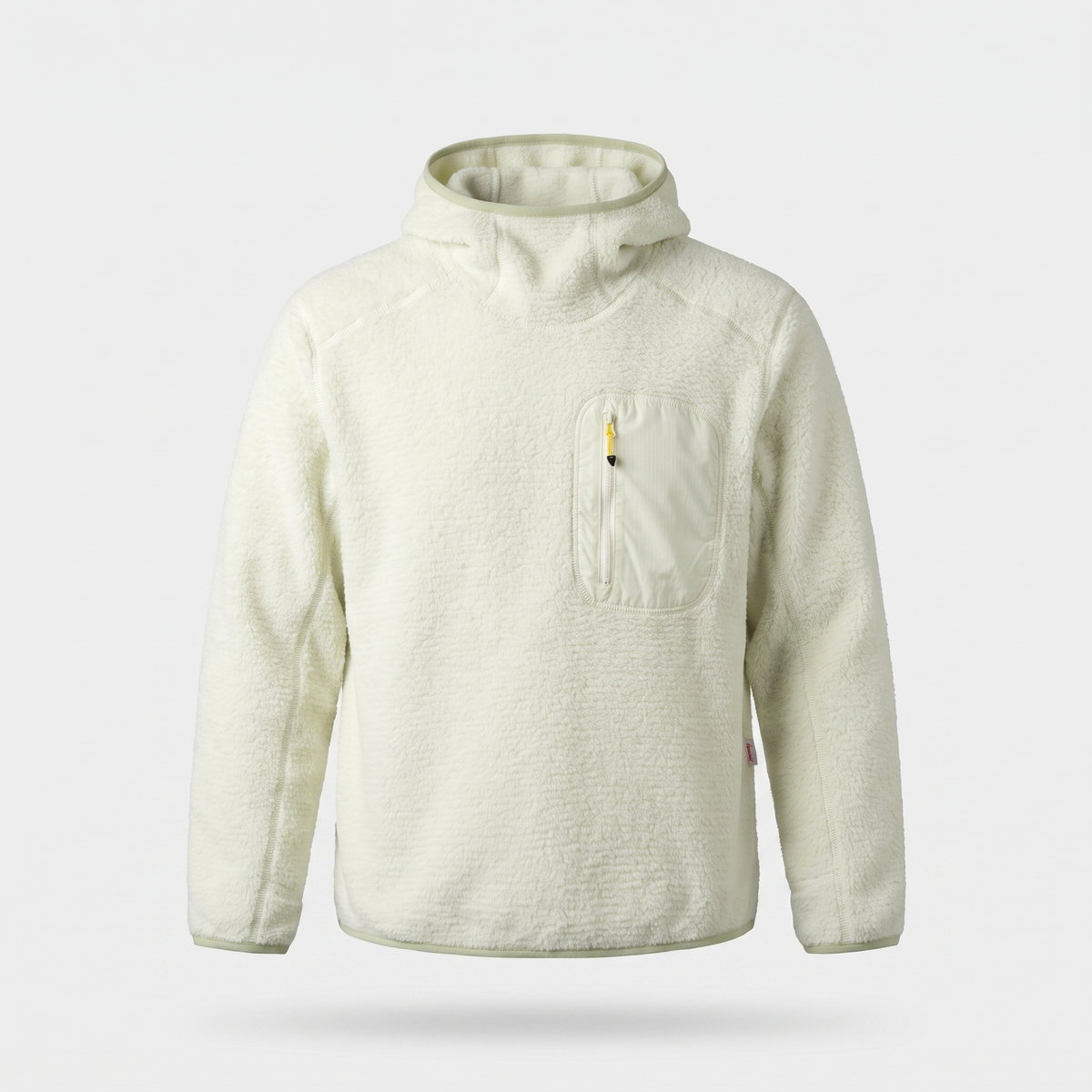 Fleece Hoodie - Sherpa Pullover - Hooded Midlayer with Zip Pocket
