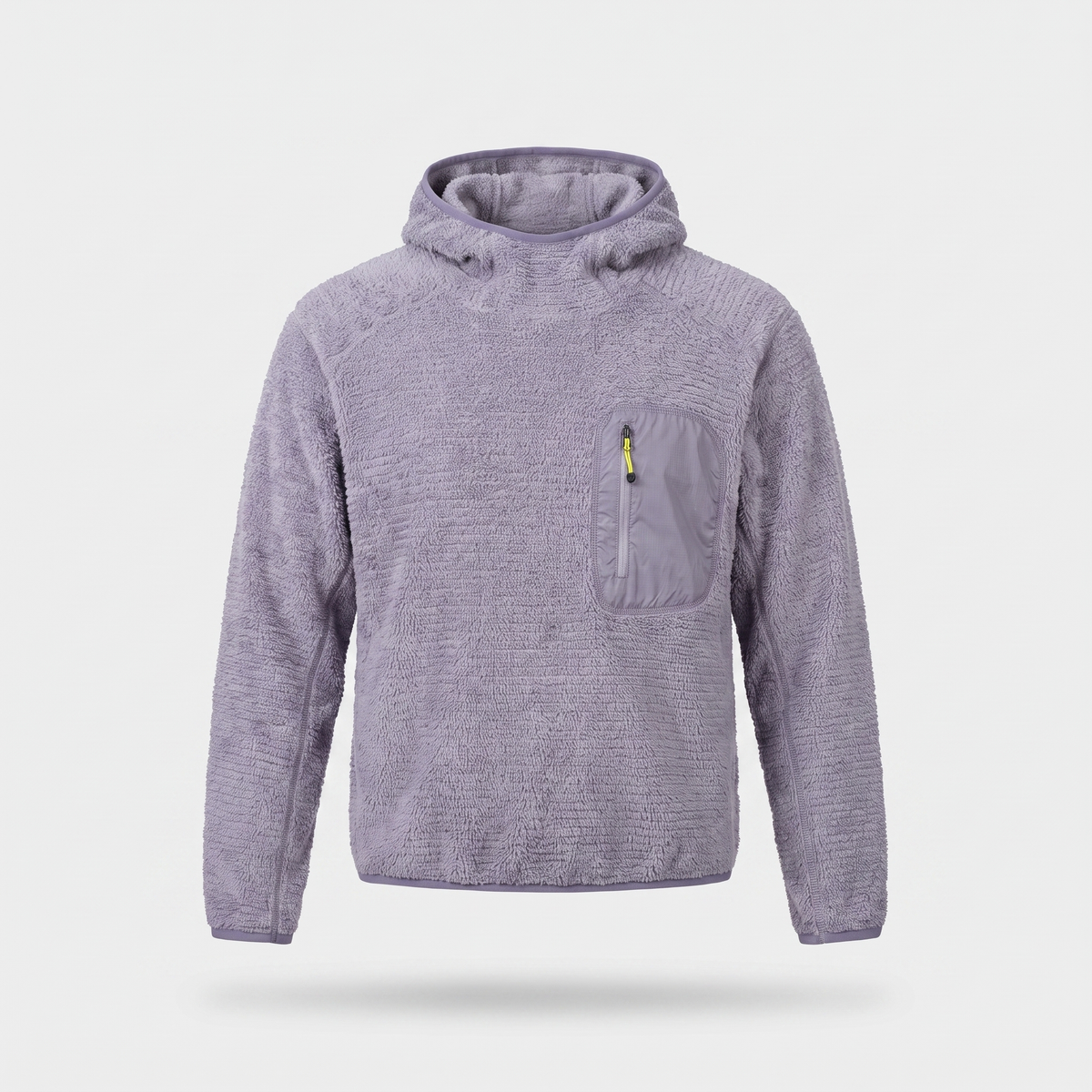 Fleece Hoodie - Sherpa Pullover - Hooded Midlayer with Zip Pocket