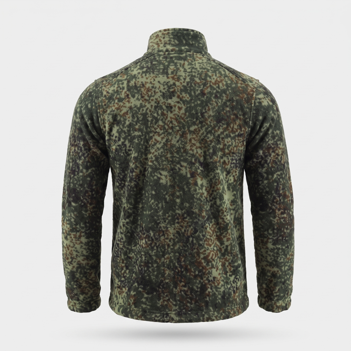 Men's Camo Fleece Jacket – Full Zip Stand Collar Outdoor Fleece