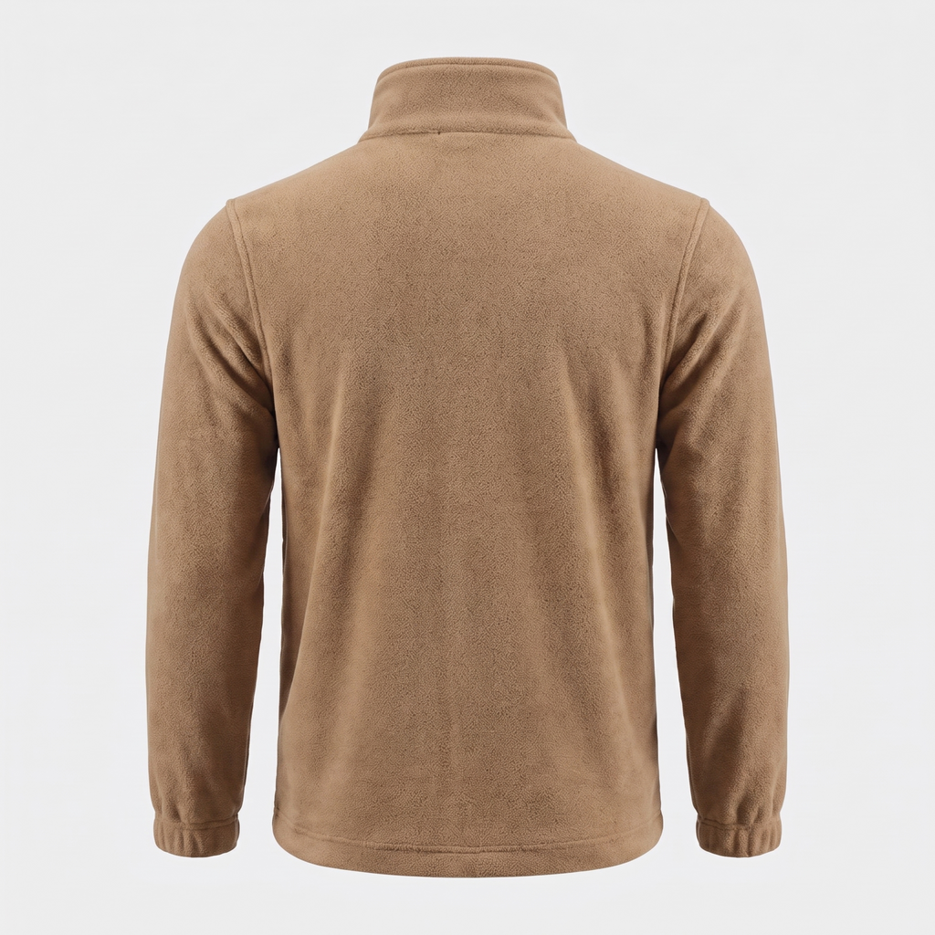 Men's Camo Fleece Jacket – Full Zip Stand Collar Outdoor Fleece