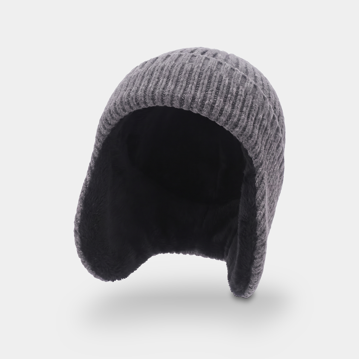 Men's Beanie Hat - Fleece Lined Ear Flap - Woolly Winter Hat