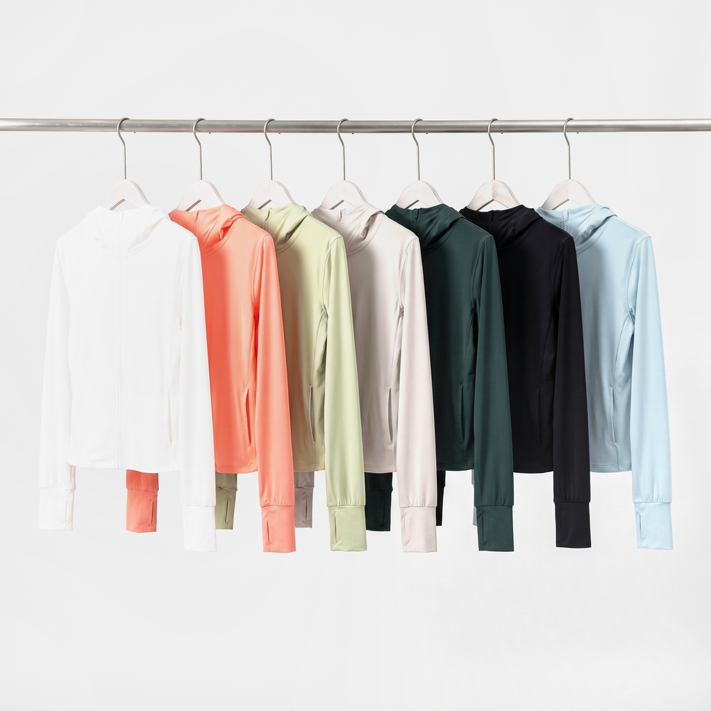 Women's Zip-Up Sun Hoodie - UPF 50+ Lightweight UV Protection Jacket