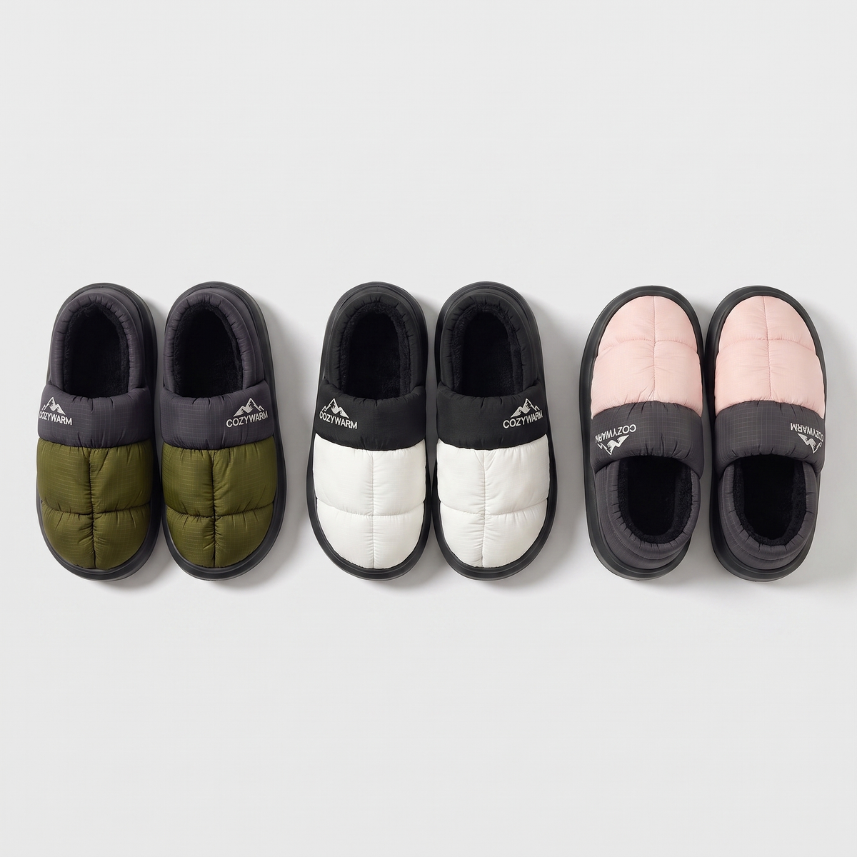 Camp Slippers - Closed-Back - Warm Fleece-Lined Outdoor House Shoes