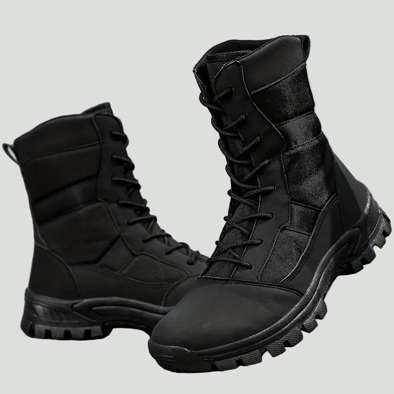 Men's Camouflage High-Top Hiking Boots - Breathable Lace-Up Trail Boots for Hiking & Trekking