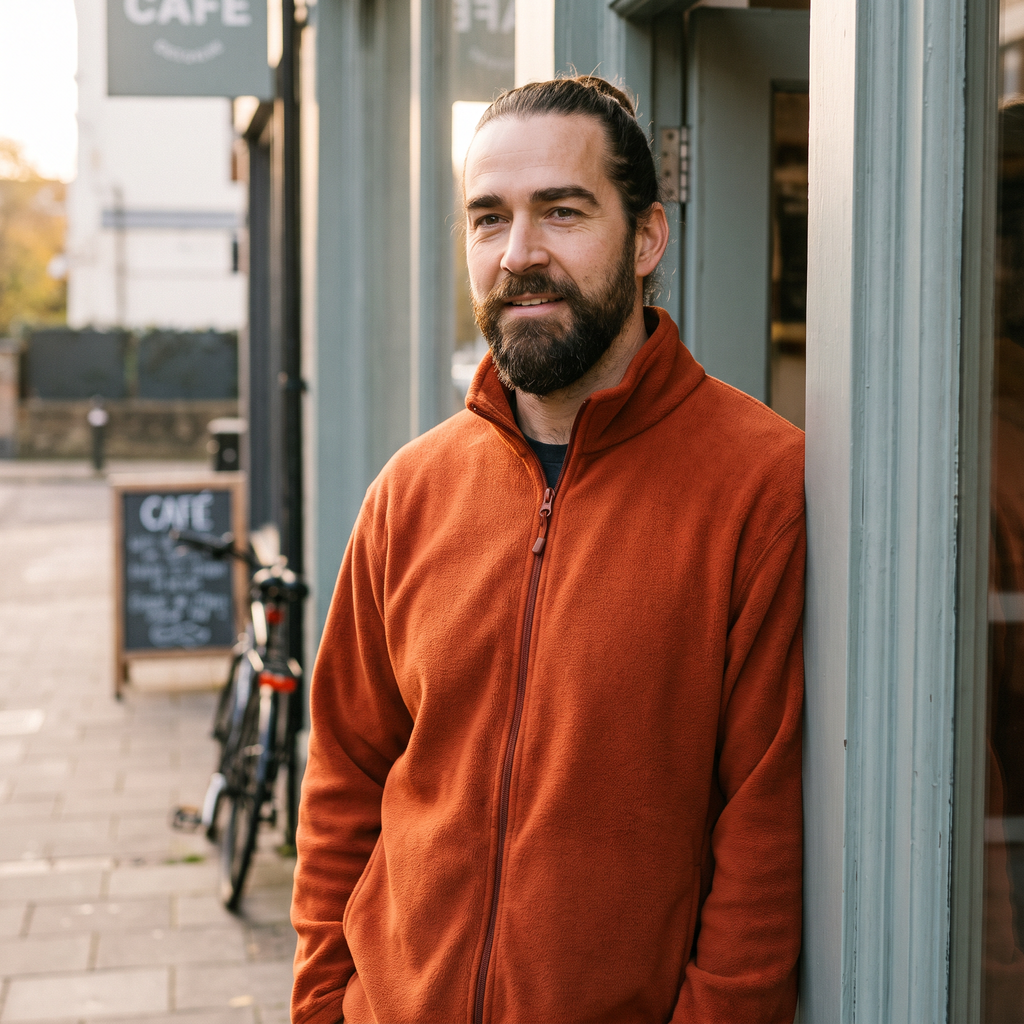 Men's Fleece Jacket - Full-Zip Relaxed Fit - Soft Brushed Fleece