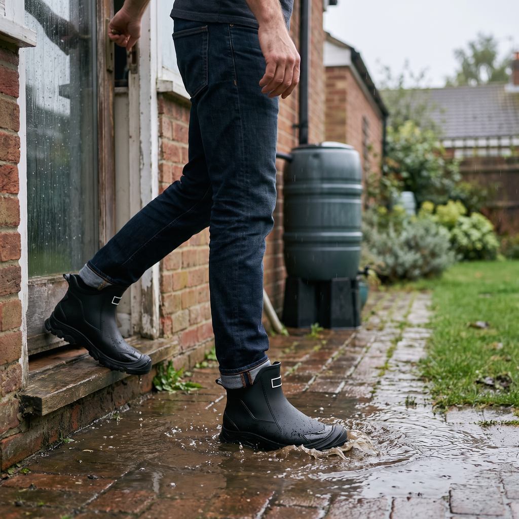 Ankle Wellies - Short Waterproof Wellington Boots - Slip On Garden Shoes