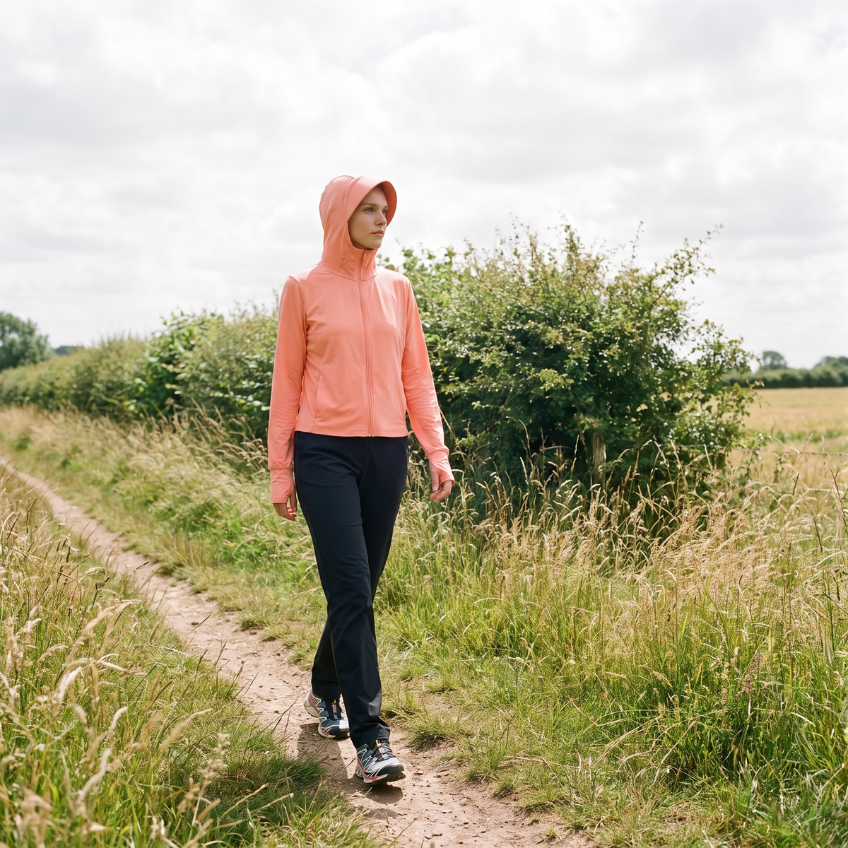 Women's Zip-Up Sun Hoodie - UPF 50+ Lightweight UV Protection Jacket