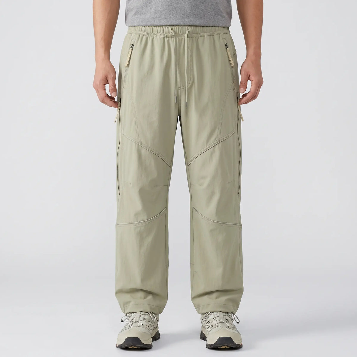 Hiking Trousers - Wide Leg Unisex Walking Trousers, Water-Repellent Softshell