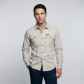 Men's Lightweight Long-Sleeve Outdoor Shirt – Durable Cotton Design