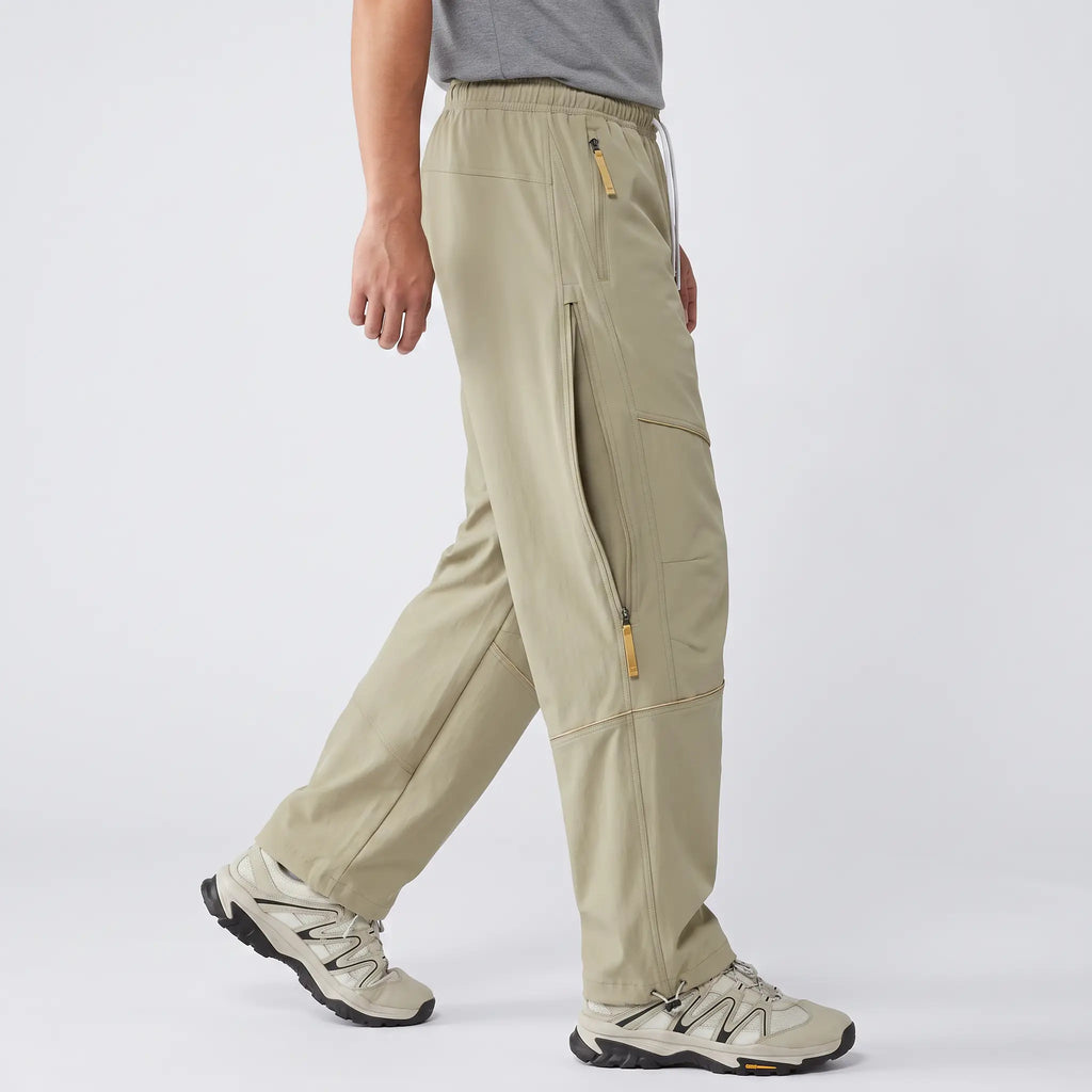 Hiking Trousers - Wide Leg Unisex Walking Trousers, Water-Repellent Softshell