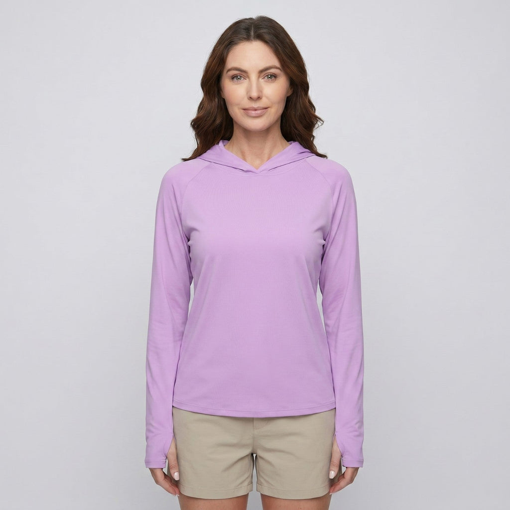Women's Sun Hoodie - UPF 50+ Lightweight Hooded UV Protection Top
