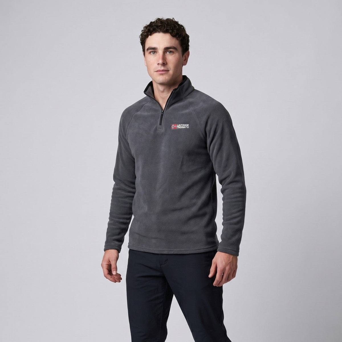 Men’s Quarter-Zip Fleece Pullover – Lightweight Outdoor Fleece Jumper for Hiking & Camping
