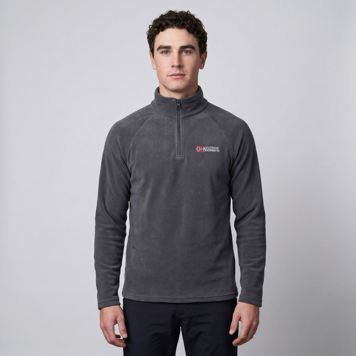 Men’s Quarter-Zip Fleece Pullover – Lightweight Outdoor Fleece Jumper for Hiking & Camping