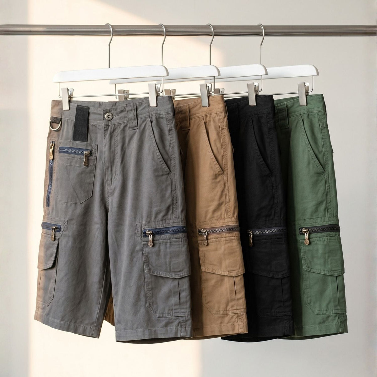 Men's Outdoor Cargo Shorts - 10 Pocket Cotton - Hiking & Fishing Shorts