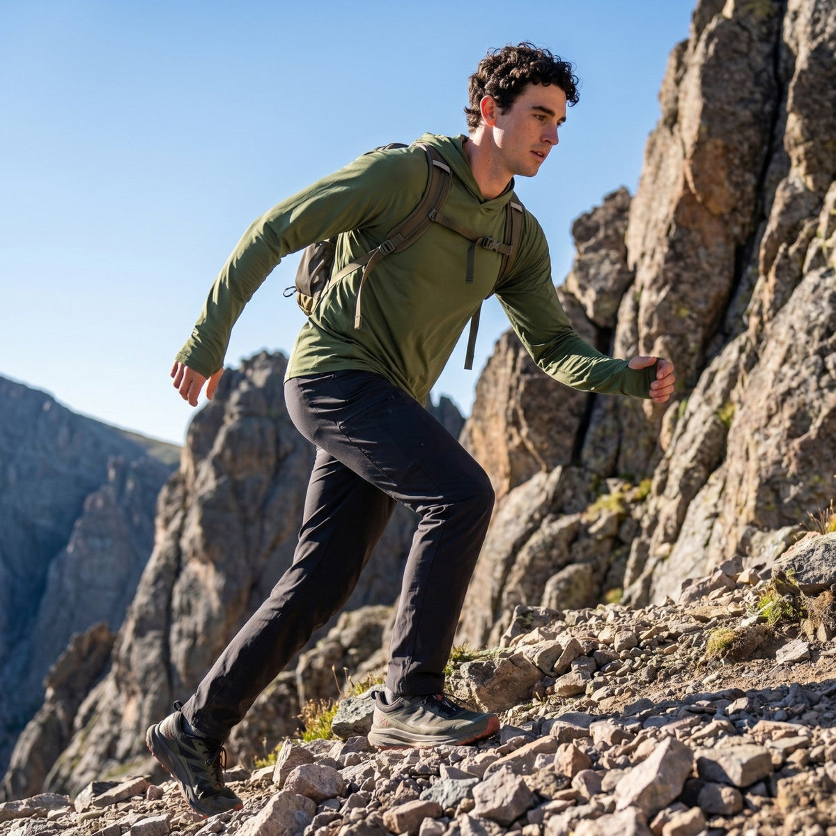Men's UPF 50+ Sun Hoodie – Lightweight Quick-Dry Hiking & Fishing UV Top with Thumb Loops