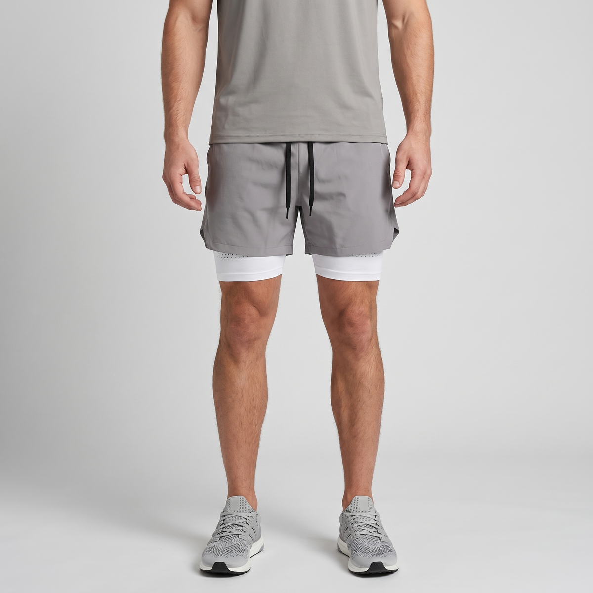 Men's Running Shorts - 2 in 1 Liner - Phone & Zip Pocket Gym Shorts