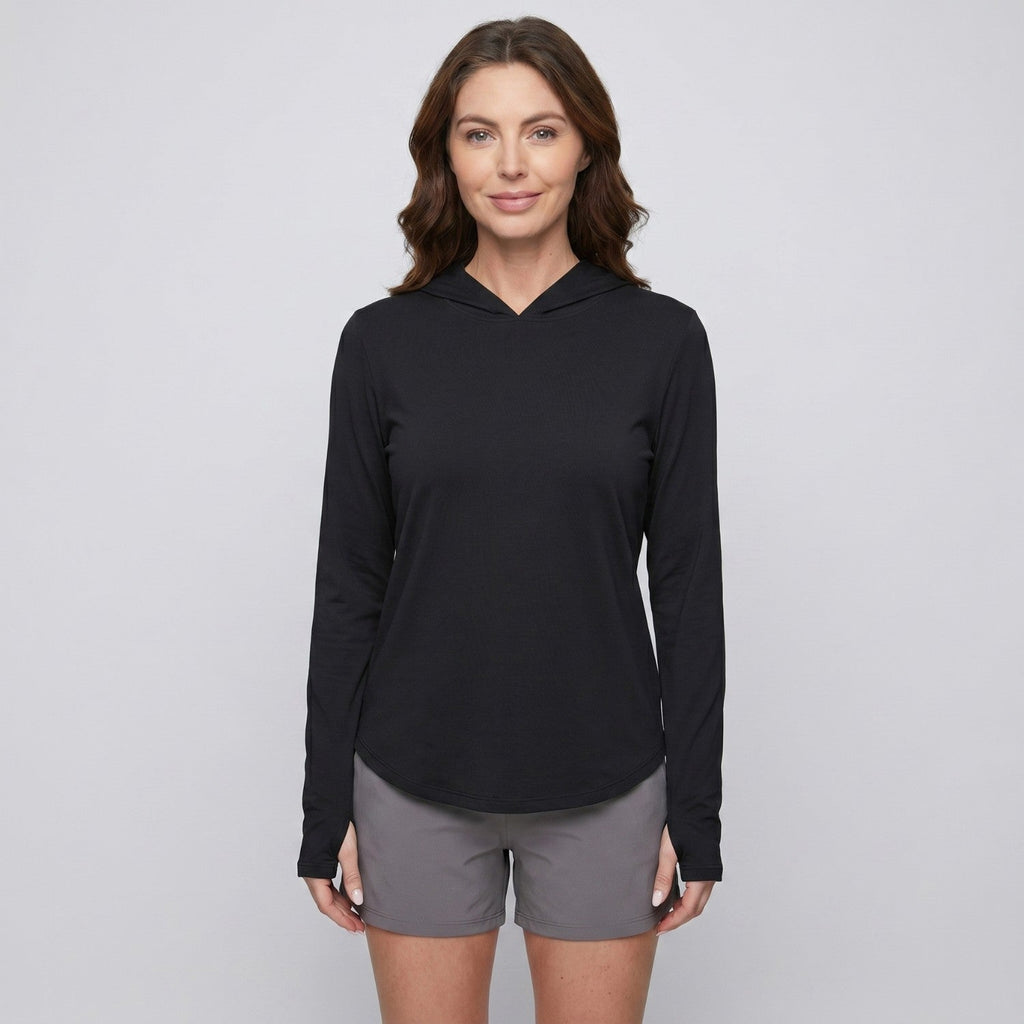 Women's Sun Hoodie - UPF 50+ Lightweight Hooded UV Protection Top