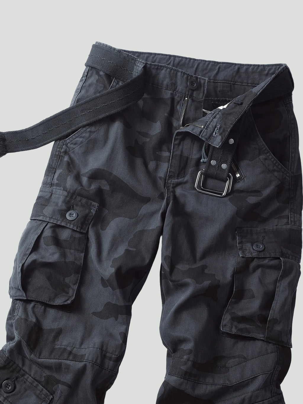 Men’s Camouflage Cargo Trousers – Multi-Pocket Outdoor Utility Design