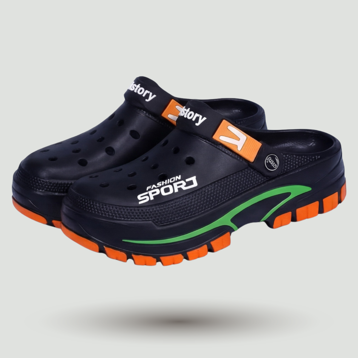 Men's Slide Sandals with Adjustable Heel Strap – Non-Slip Cushioned Sole for Outdoor Wear