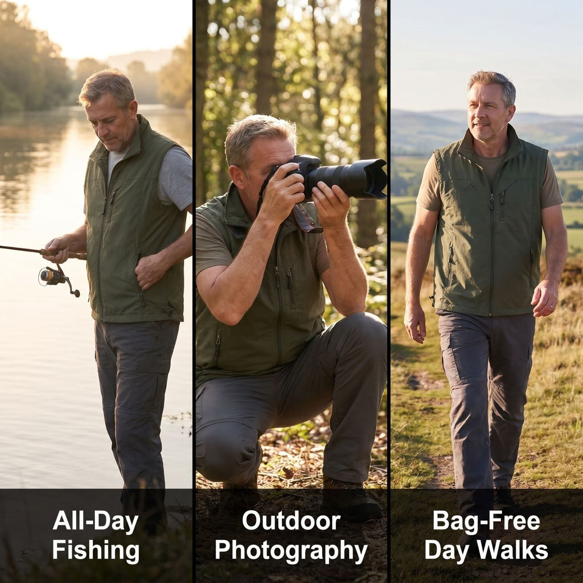 Lightweight Breathable Hiking Gilet – Multi-Pocket Outdoor Layer