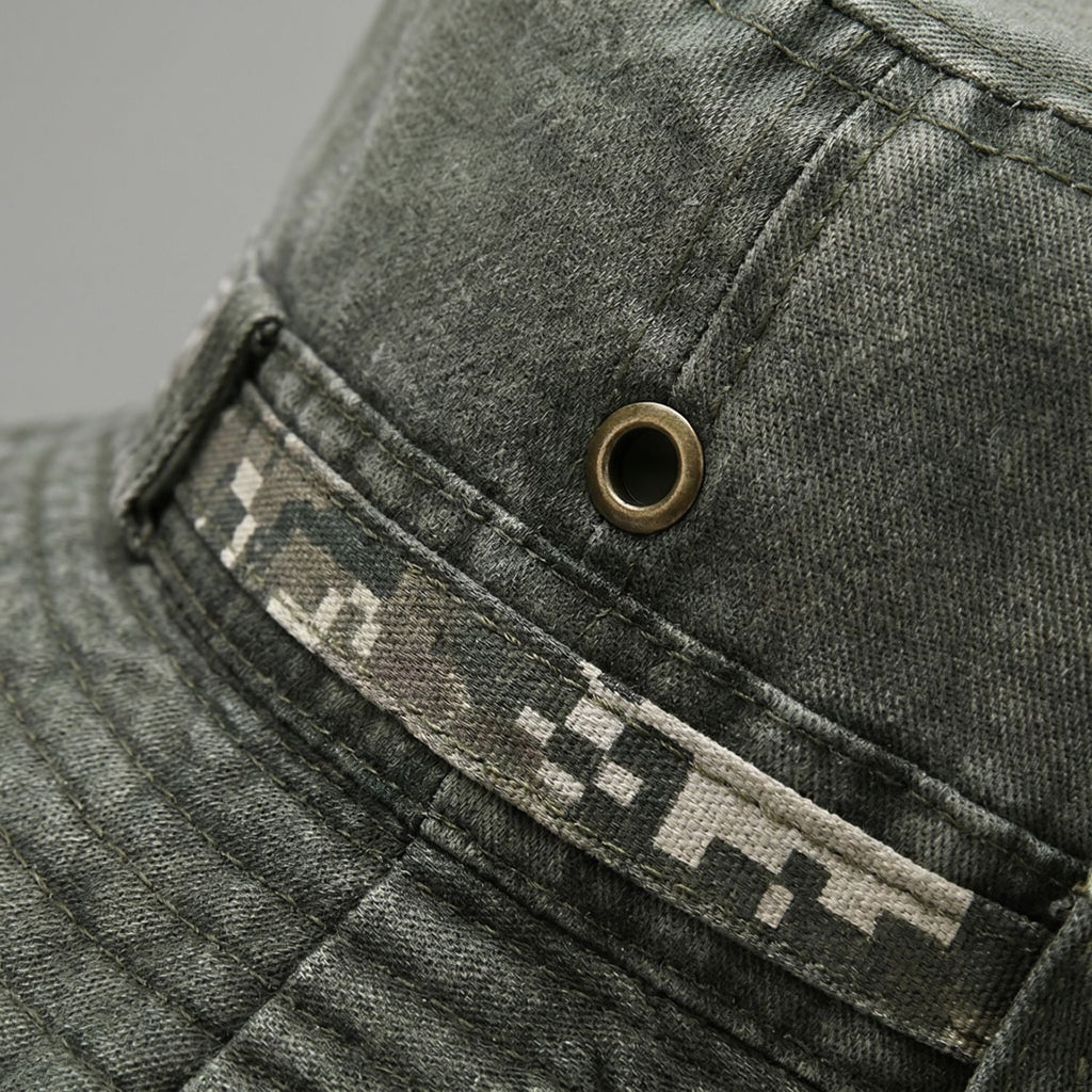 Men's Boonie Hat - Packable Wide Brim Sun Hat with Chin Strap for Hiking & Fishing