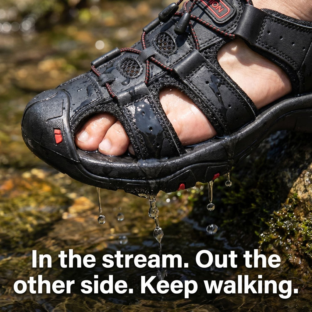Hiking Sandals - Quick-Dry Lightweight - Outdoor Walking & Trail Sandals