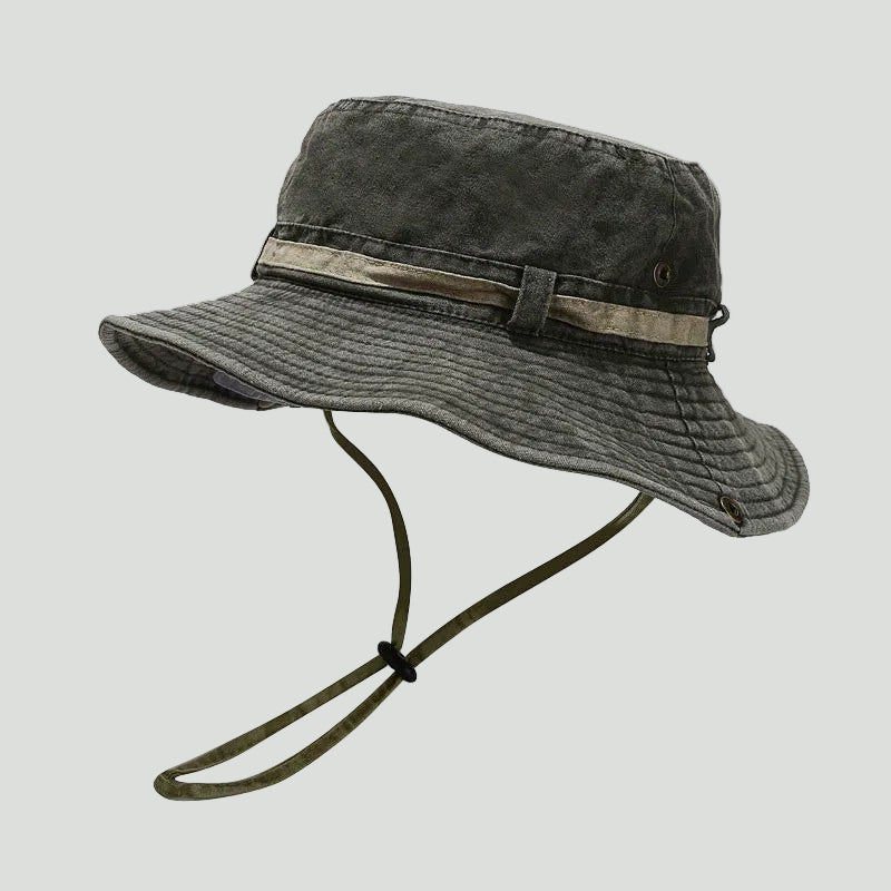 Men's Boonie Hat - Packable Wide Brim Sun Hat with Chin Strap for Hiking & Fishing