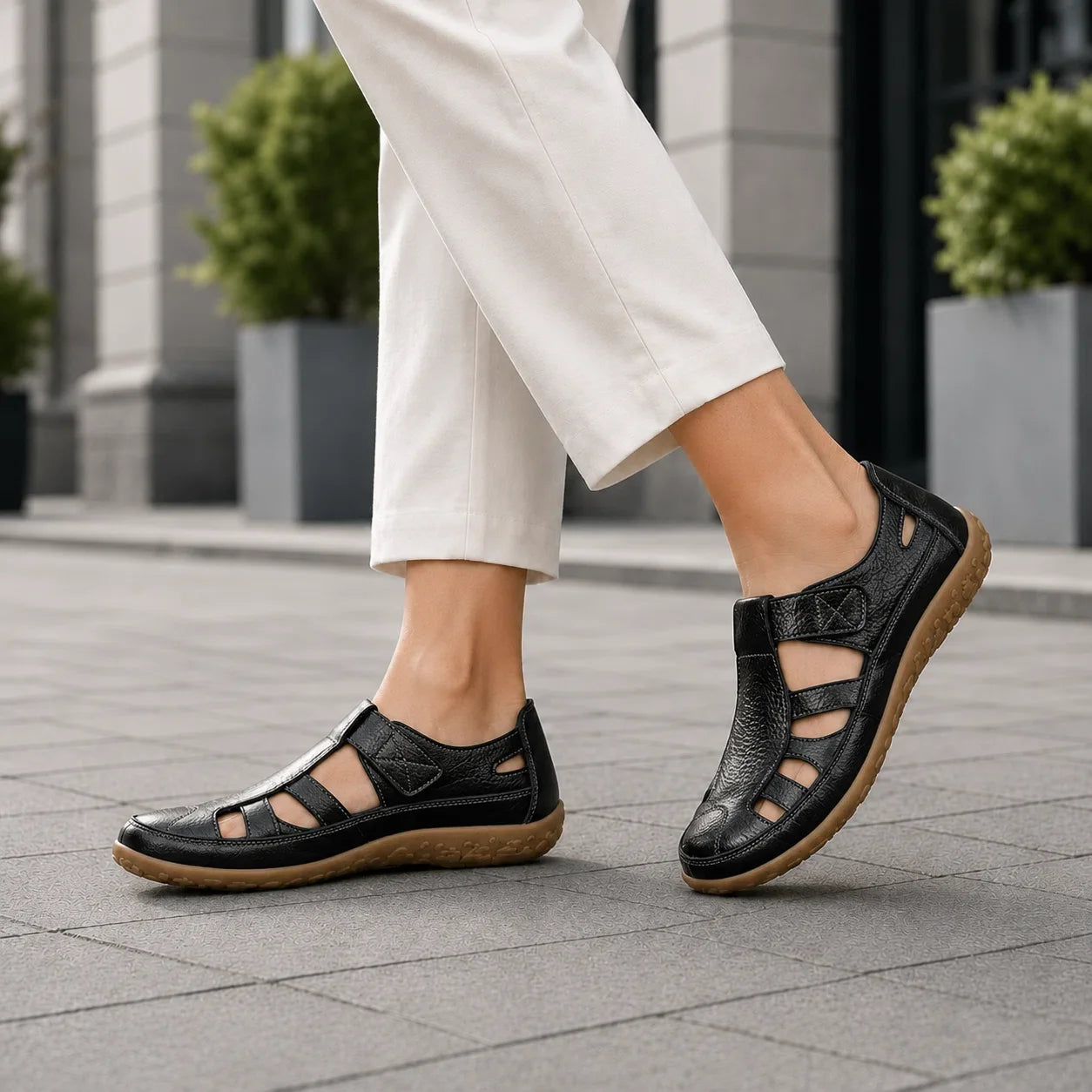 Comfort Wide Toe Box Leather Comfort Shoes