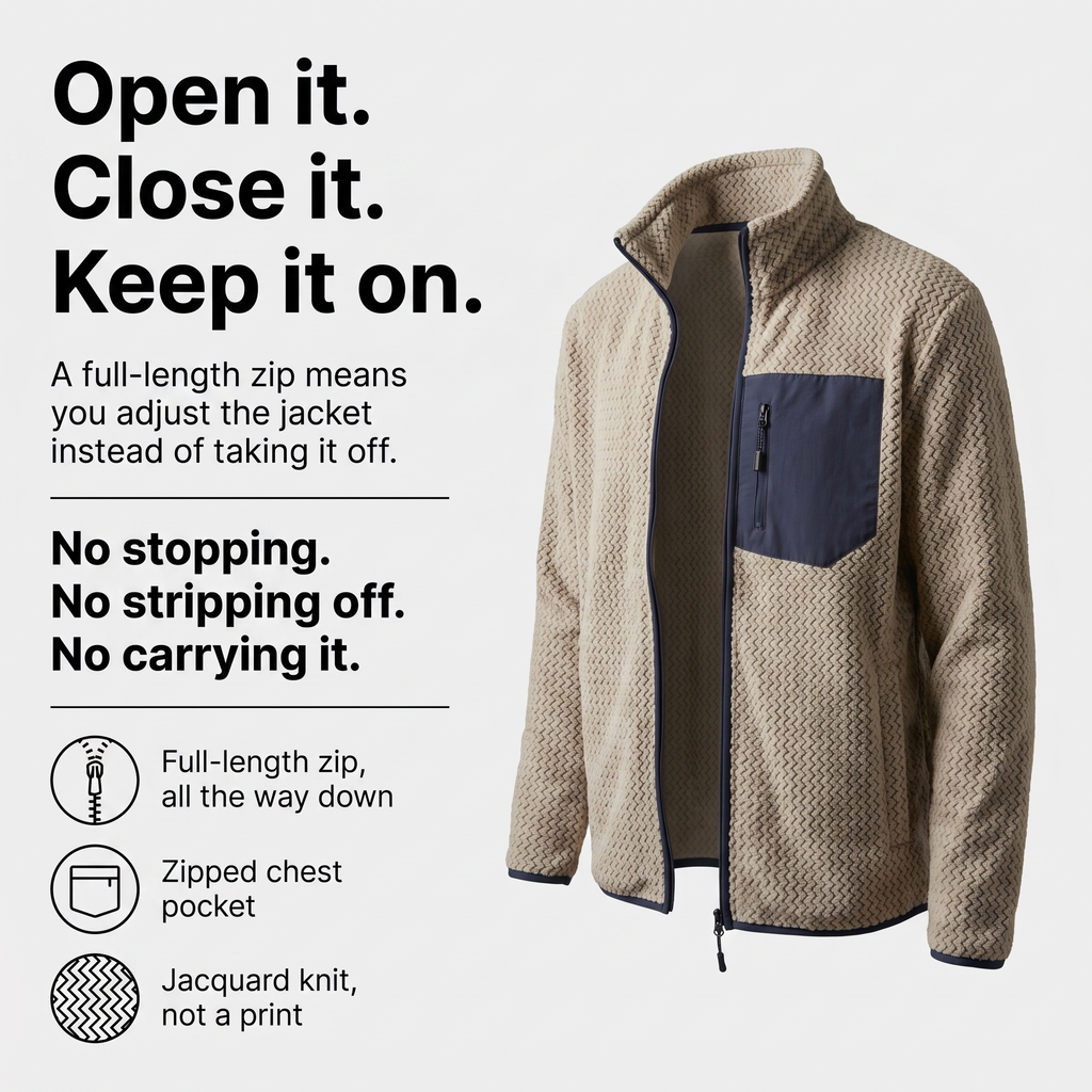 Women's Fleece Jacket - Full Zip Up Fleece - Walking & Hiking
