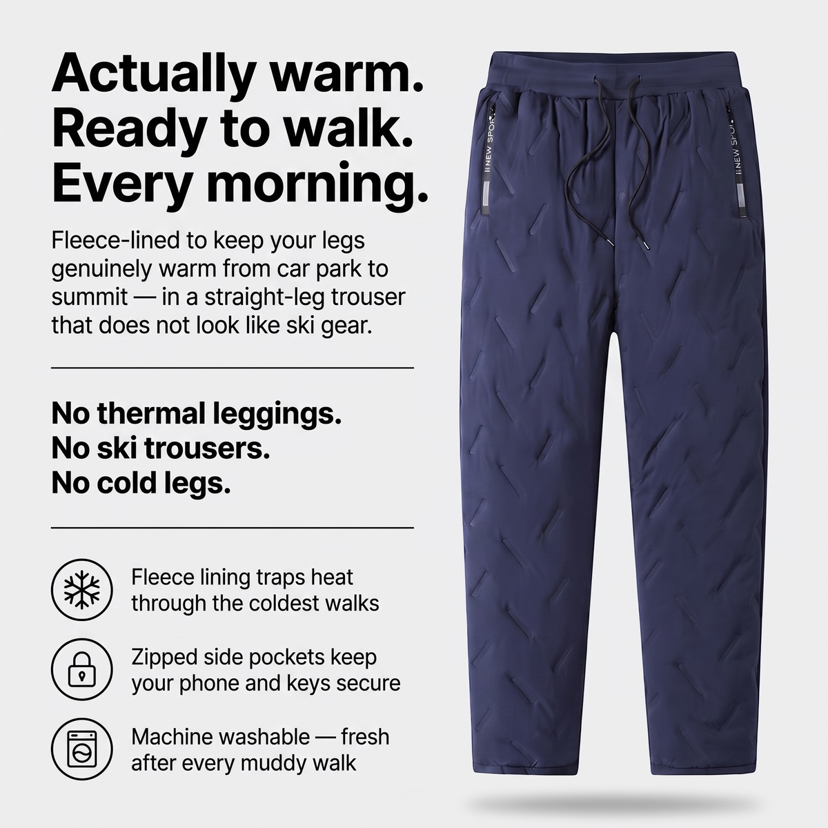 Women's Hiking Trousers - Fleece Lined - Walking Trousers