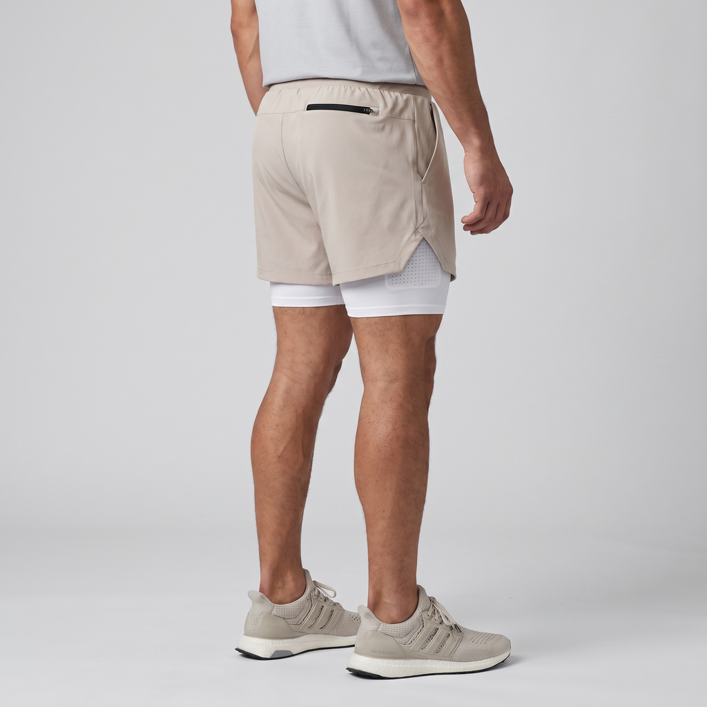 Men's Running Shorts - 2 in 1 Liner - Phone & Zip Pocket Gym Shorts