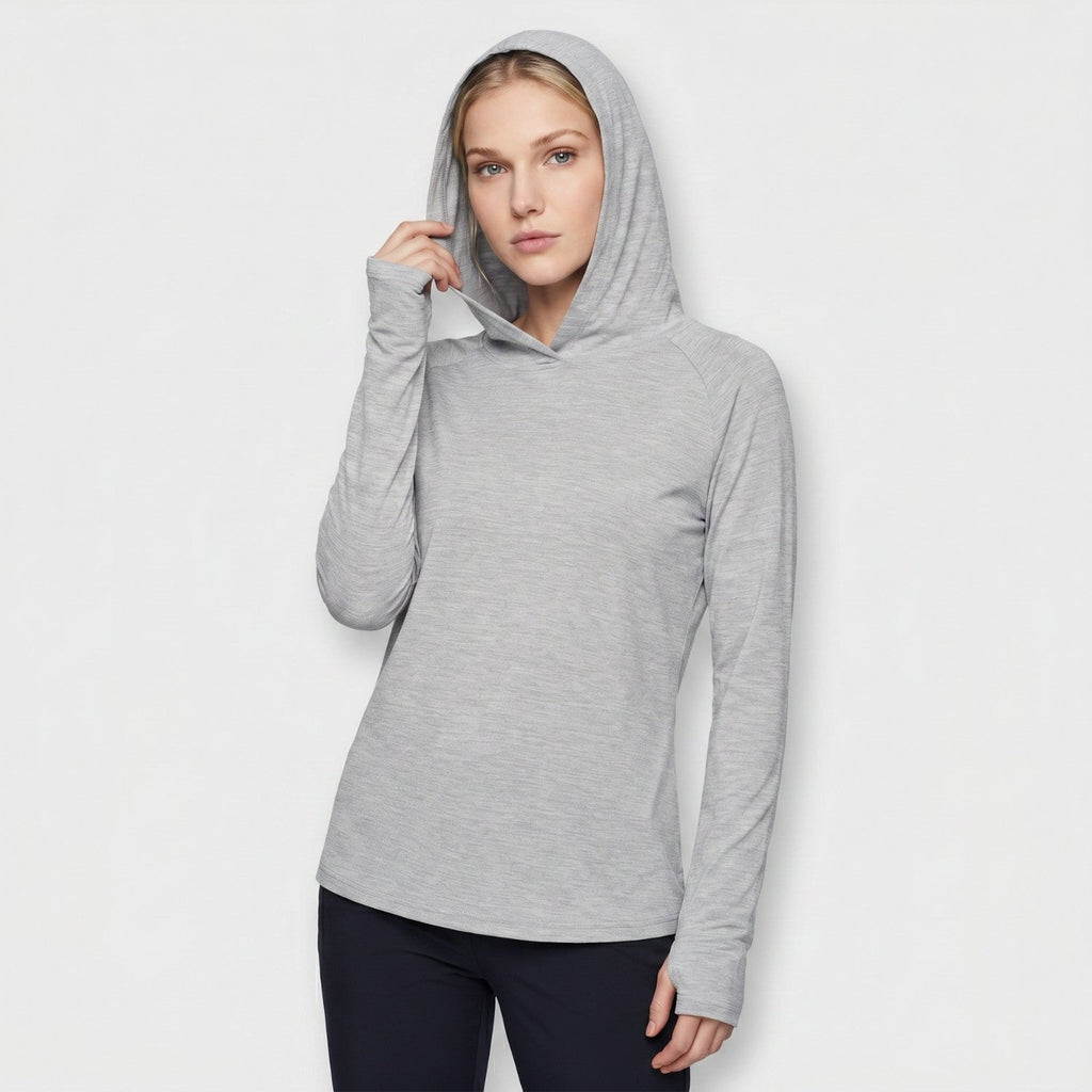 Women's Sun Hoodie - UPF 50+ Midweight Hooded UV Protection Top