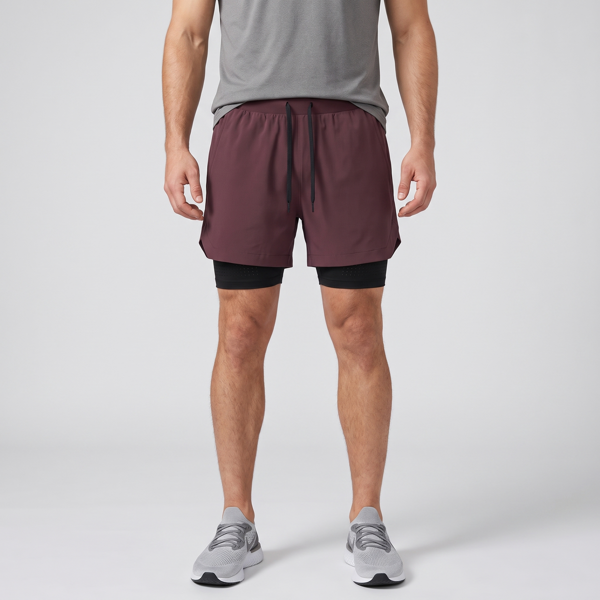 Men's Running Shorts - 2 in 1 Liner - Phone & Zip Pocket Gym Shorts