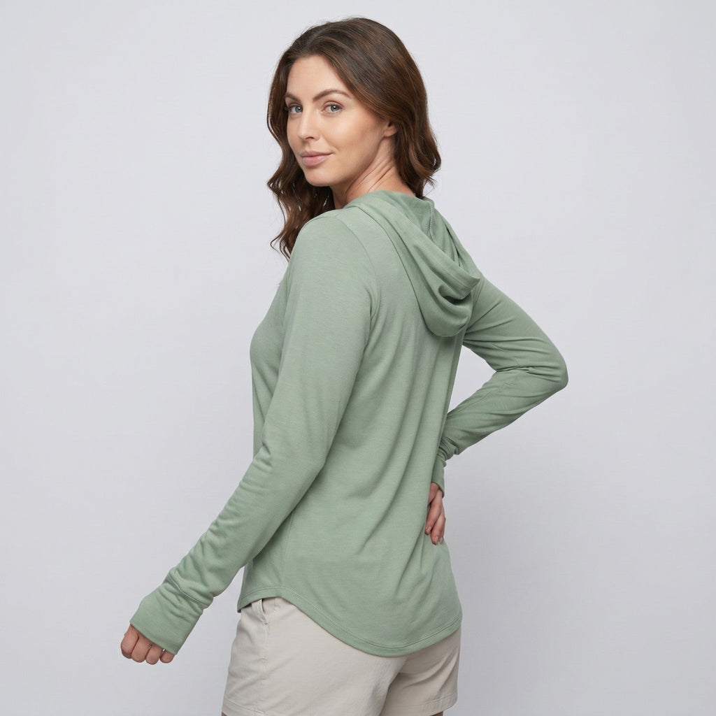 Women's Sun Hoodie - UPF 50+ Lightweight Hooded UV Protection Top