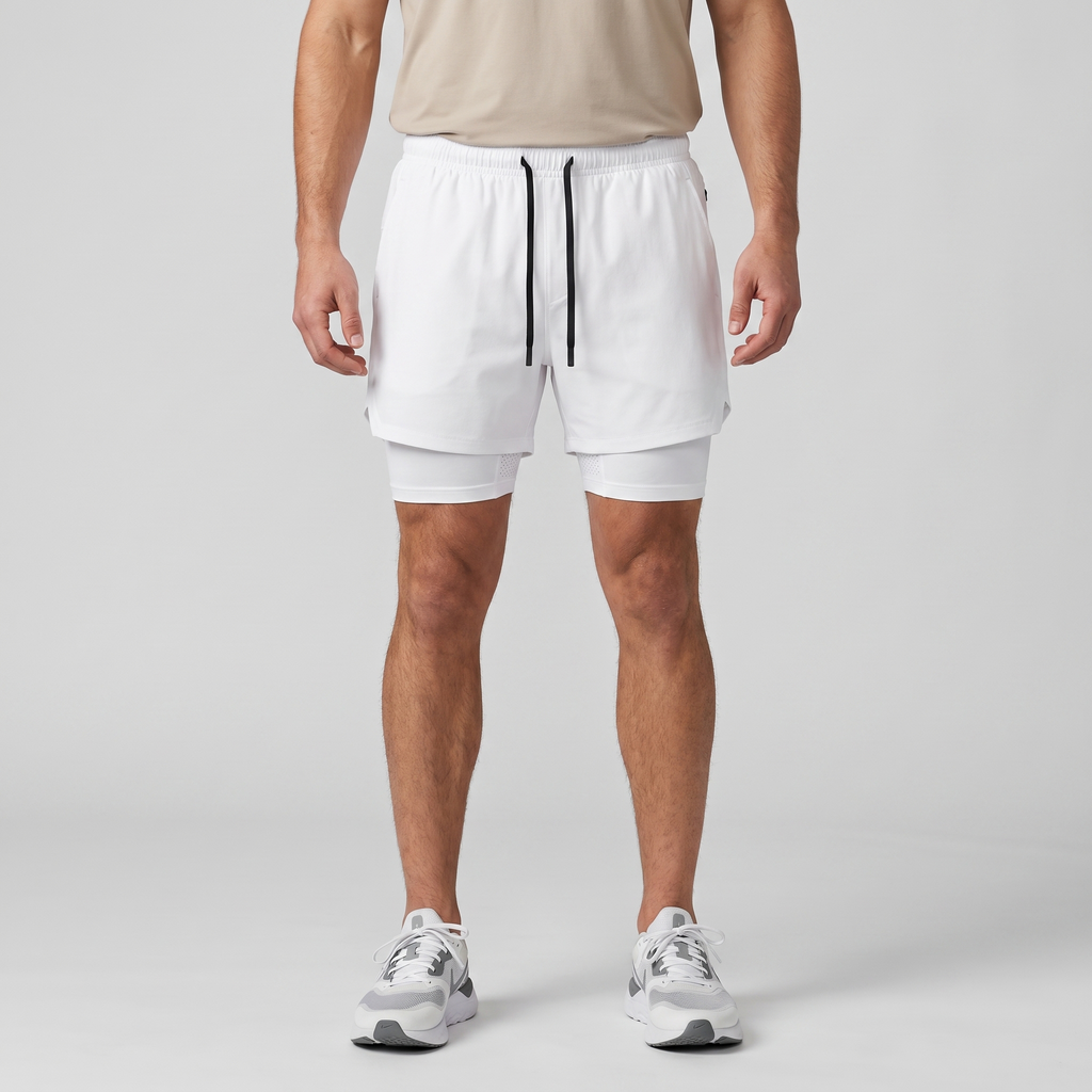 Men's Running Shorts - 2 in 1 Liner - Phone & Zip Pocket Gym Shorts