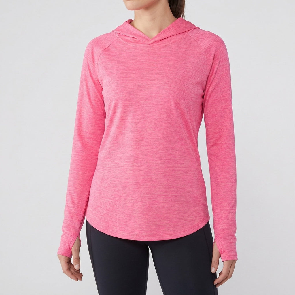 Women's Sun Hoodie - UPF 50+ Midweight Hooded UV Protection Top