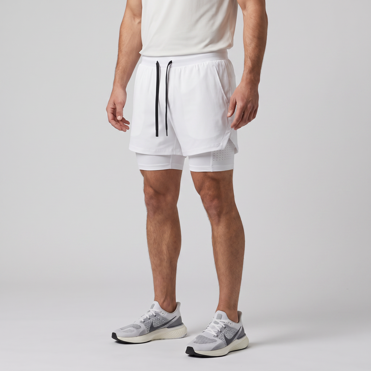 Men's Running Shorts - 2 in 1 Liner - Phone & Zip Pocket Gym Shorts