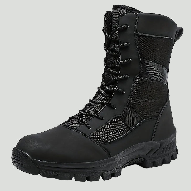 Men's Camouflage High-Top Hiking Boots - Breathable Lace-Up Trail Boots for Hiking & Trekking