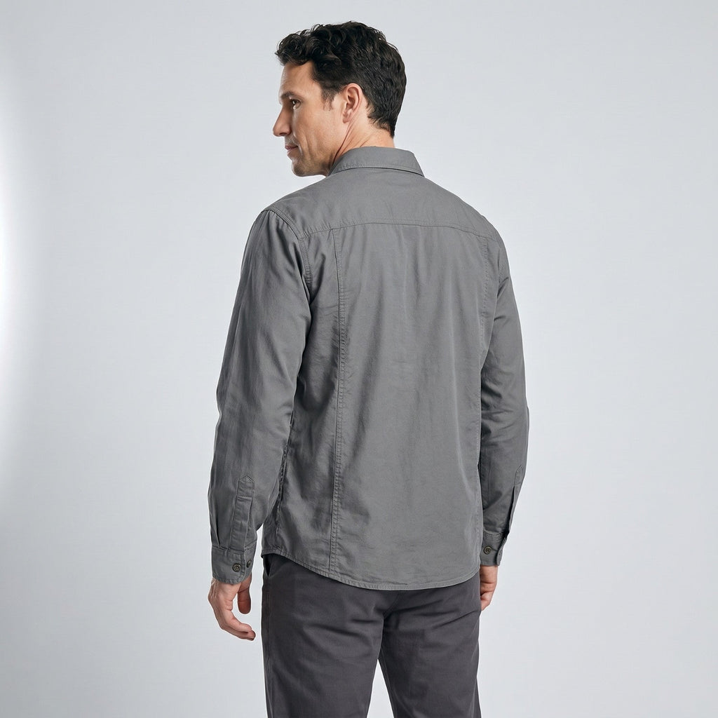 Men's Lightweight Long-Sleeve Outdoor Shirt – Durable Cotton Design