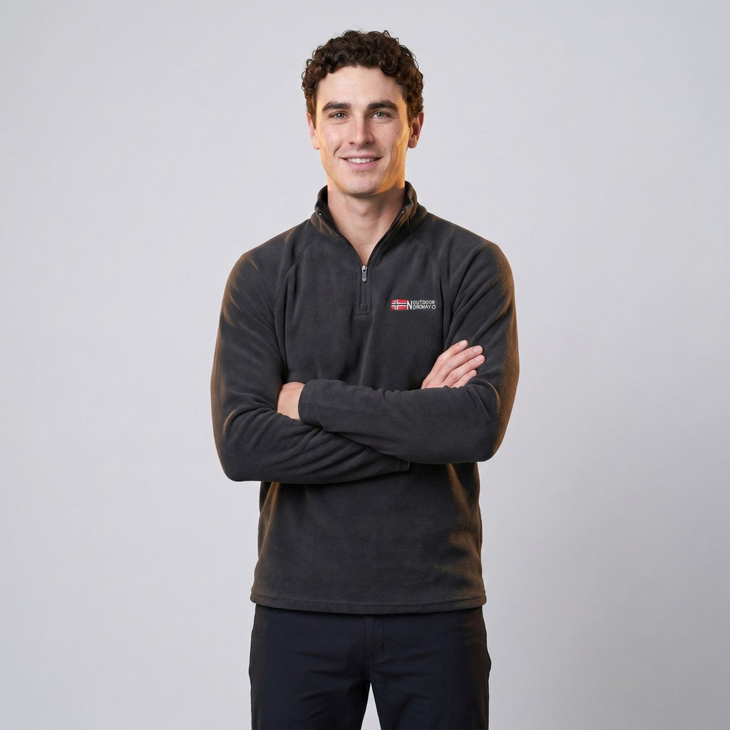 Men’s Quarter-Zip Fleece Pullover – Lightweight Outdoor Fleece Jumper for Hiking & Camping