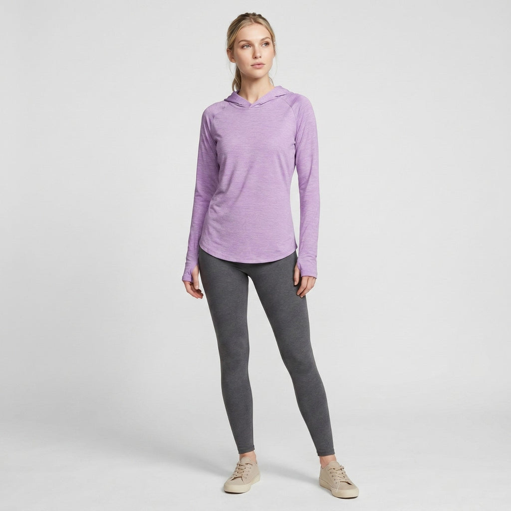 Women's Sun Hoodie - UPF 50+ Midweight Hooded UV Protection Top