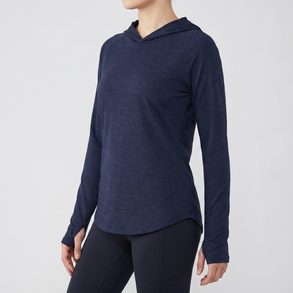 Women's Sun Hoodie - UPF 50+ Midweight Hooded UV Protection Top