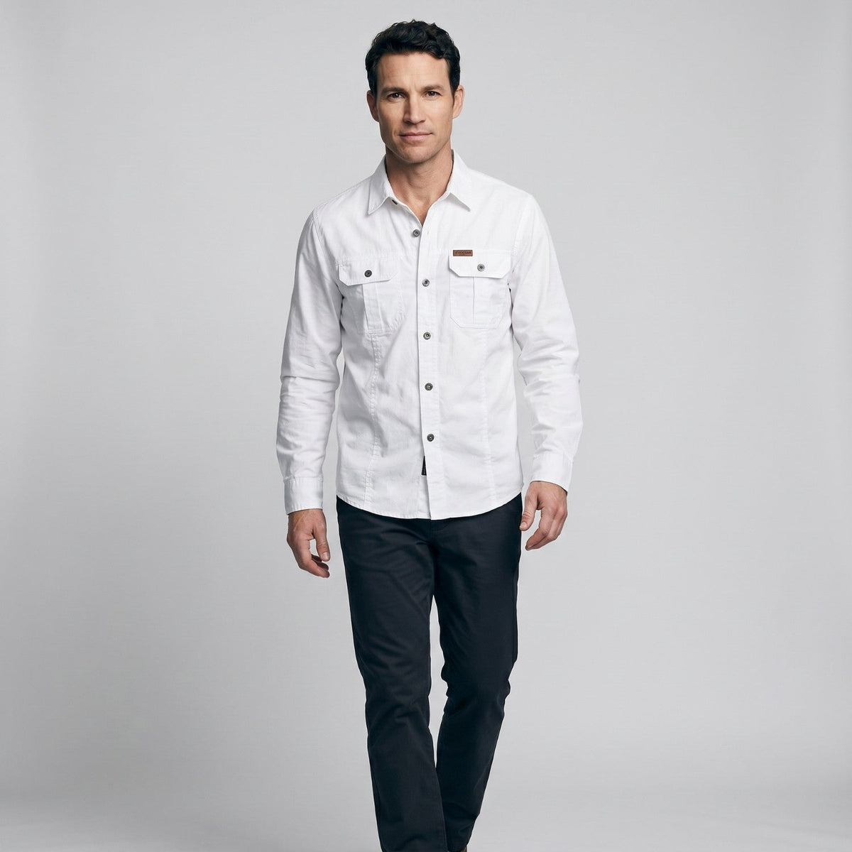 Men's Lightweight Long-Sleeve Outdoor Shirt – Durable Cotton Design