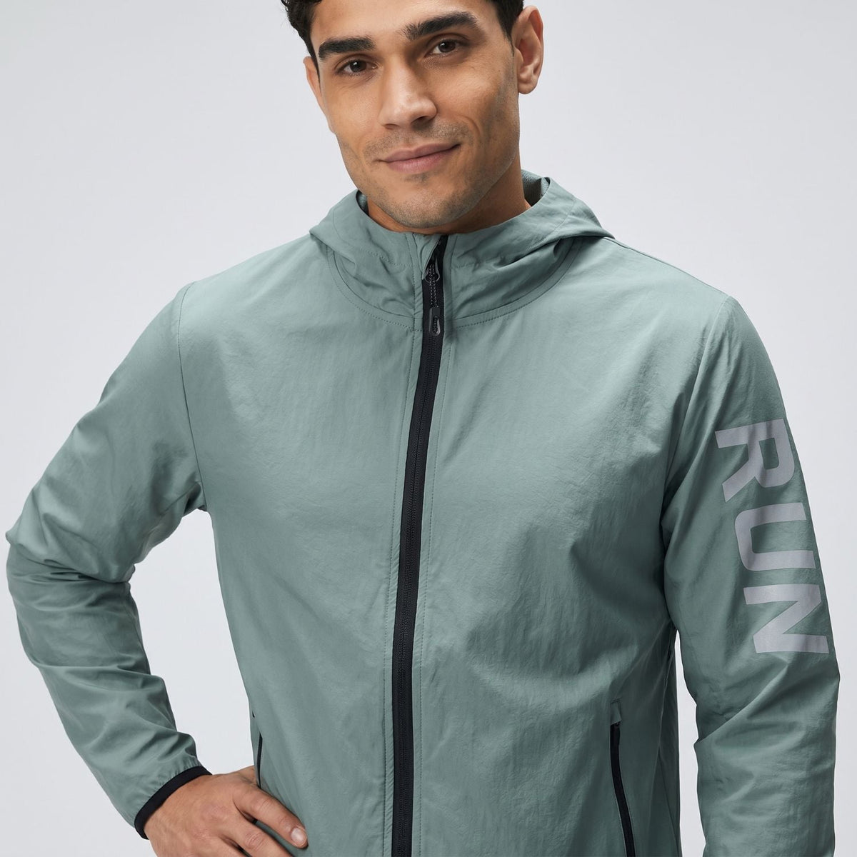 Men's Running Jacket - Lightweight Packable - Windproof & Water-Resistant