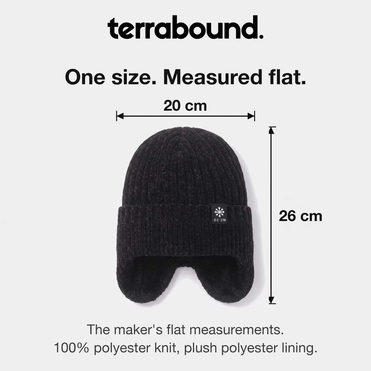 Men's Beanie Hat - Fleece Lined Ear Flap - Woolly Winter Hat