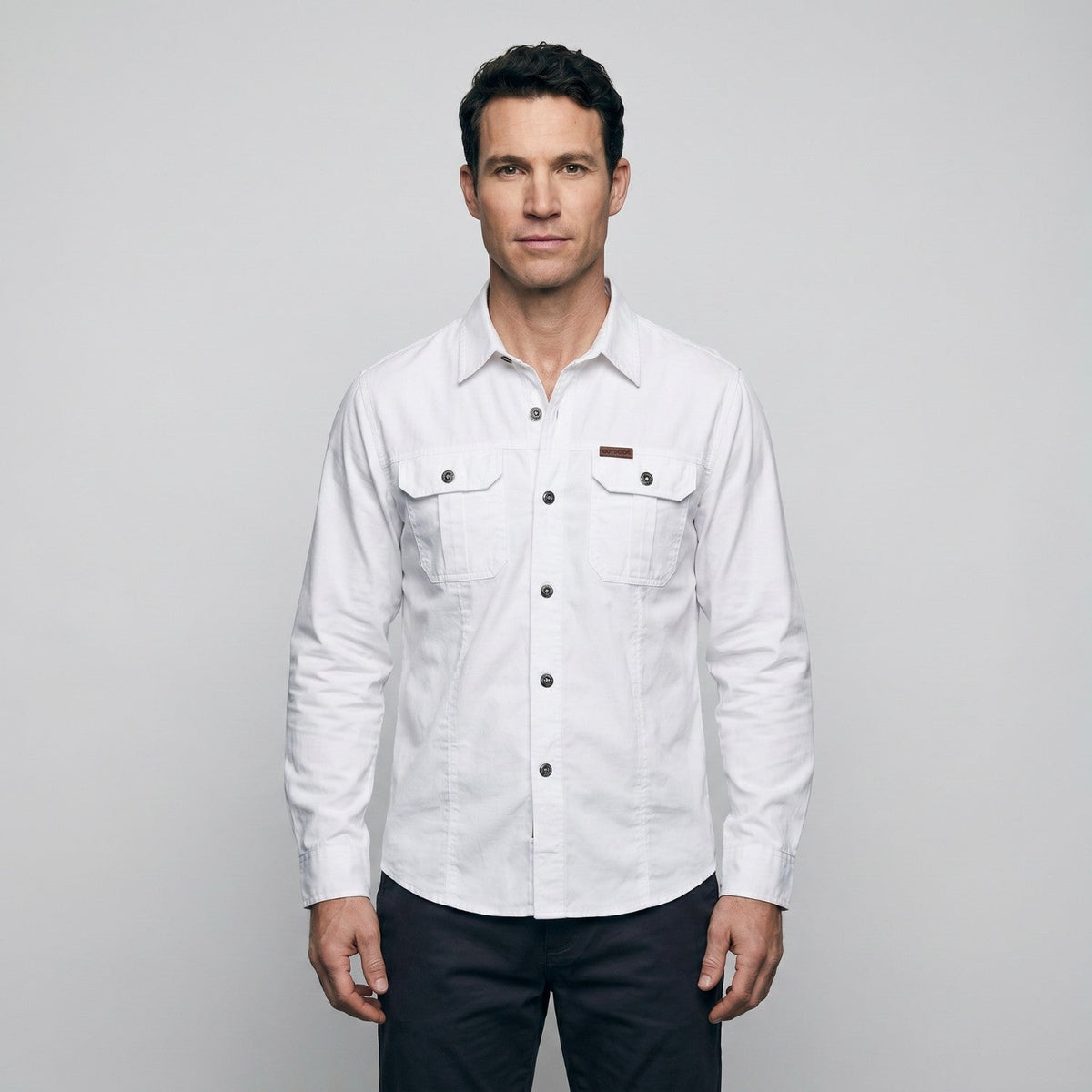 Men's Lightweight Long-Sleeve Outdoor Shirt – Durable Cotton Design