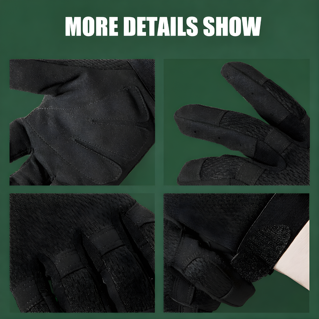Men's Full Finger Outdoor Gloves - Lightweight Breathable Cycling and Fishing Gloves for Active Use