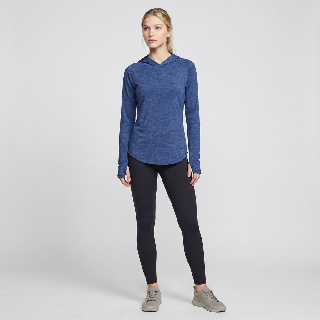 Women's Sun Hoodie - UPF 50+ Midweight Hooded UV Protection Top