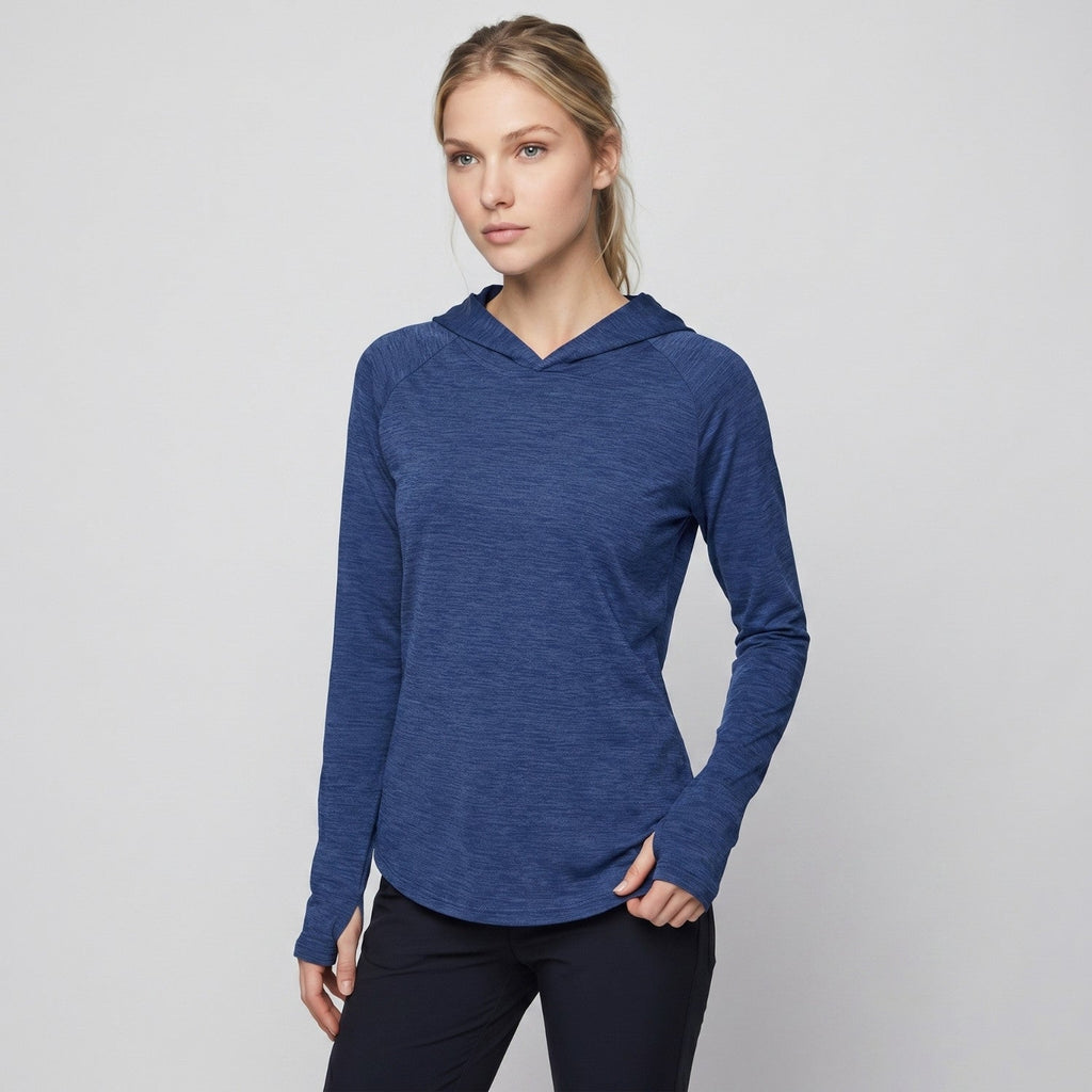 Women's Sun Hoodie - UPF 50+ Midweight Hooded UV Protection Top